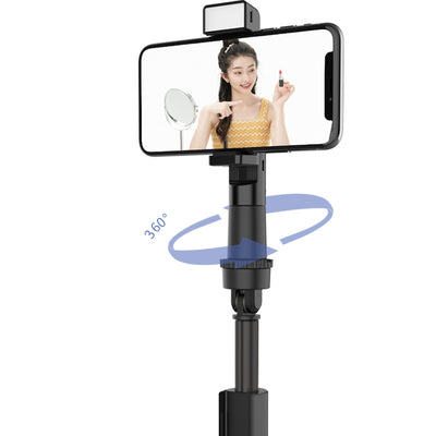 Recci RHO-P01 Bluetooth 5.0 Uzaktan Kumandalı Çok Fonksiyonlu Selfie Çubuğu 200mAh Siyah