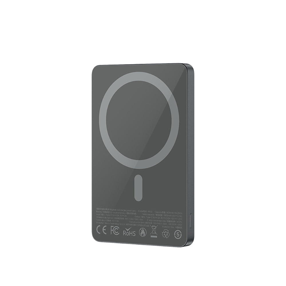 Recci RP33 PD 20W Ultra İnce Led Göstergeli Hızlı Şarj Özellikli Wireless Powerbank 15W 5000mAh