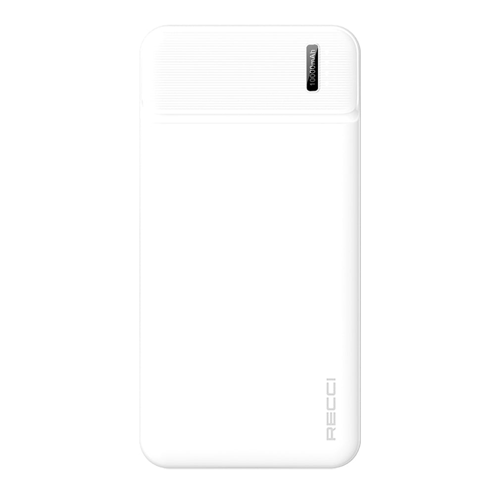 Recci RPB-N16C Ultra İnce Hızlı Şarj Özellikli Led Işık Göstergeli Powerbank 10000mAh