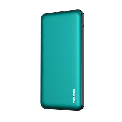 Recci RPB-P05 Greeny Serisi LED Işık Göstergeli Hızlı Şarj Özellikli Taşınabilir Powerbank 22.5W 10000mAh Kırmızı