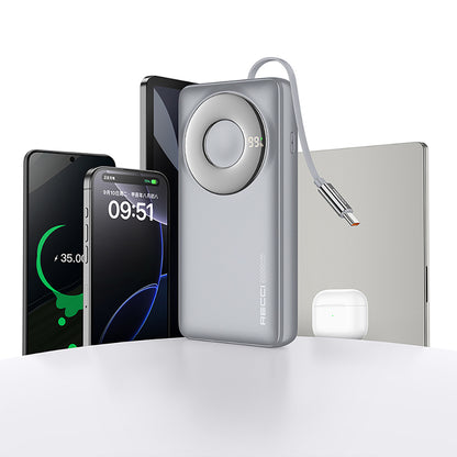 Recci RPB-P72 Hızlı Şarj Özellikli Type-C Kablolu Powerbank 65W 20.000mAh