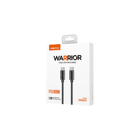 Recci RS08CCPD Warrior Serisi 100W Hızlı Şarj Özellikli Type-C To Type-C PD Kablo 1.2M