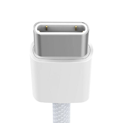 Recci RS13CC Nature Serisi 60W Hızlı Şarj Özellikli Type-C To Type-C PD Kablo 1.2M Beyaz