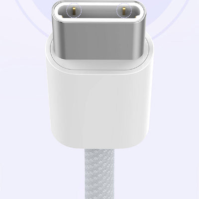 Recci RS15CC Nature Serisi 60W Hızlı Şarj Özellikli Type-C To Type-C PD Kablo 2M Beyaz