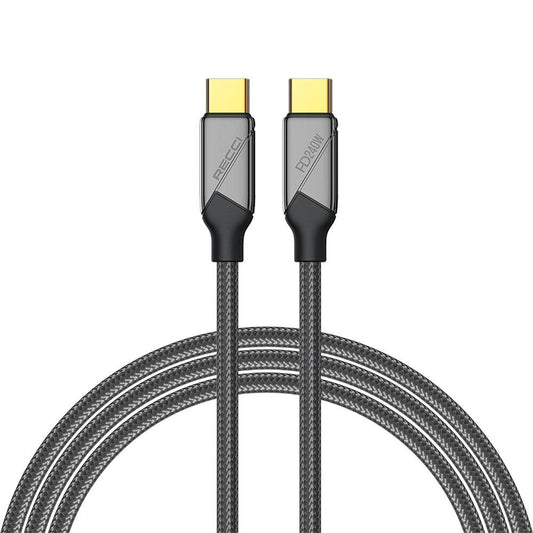 Recci RS18CC Voyage Serisi Type-C to Type-C PD 240W Hızlı Şarj Özellikli Data ve Şarj Kablosu 1.5M