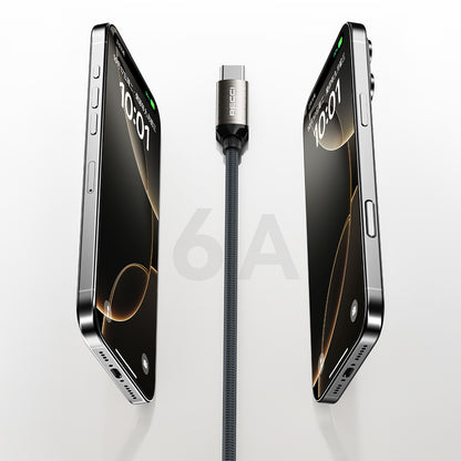 Recci RS35C USB-A to Type-C Örgü Tasarımlı Hızlı Şarj Özellikli Data ve Şarj Kablosu 1M