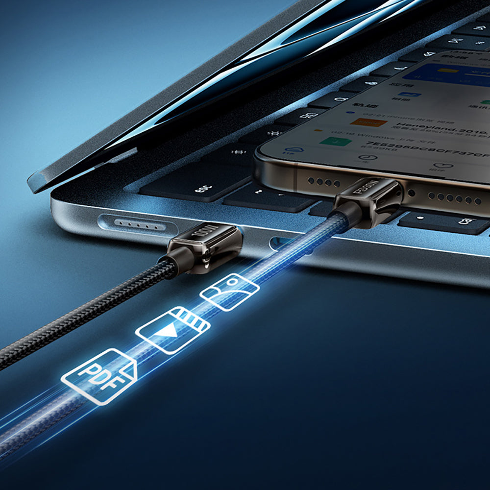 Recci RS42CL Lamp Display Serisi Type-C to Lightning PD 30W Hızlı Şarj Özellikli Data ve Şarj Kablosu 1.5M