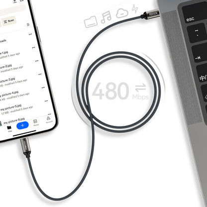 Recci RS45CC Type-C to Type-C PD 100W Örgü Tasarımlı Hızlı Şarj Özellikli Data ve Şarj Kablosu 1M