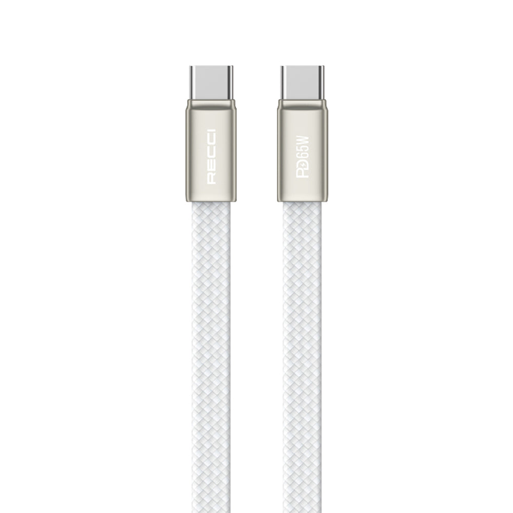 Recci RS55CC Type-C to Type-C PD Hızlı Şarj Özellikli Data ve Şarj Kablosu 65W 1M