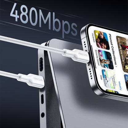 Recci RS56CC Type-C to Type-C PD Hızlı Şarj Özellikli Data ve Şarj Kablosu 100W 1.2M