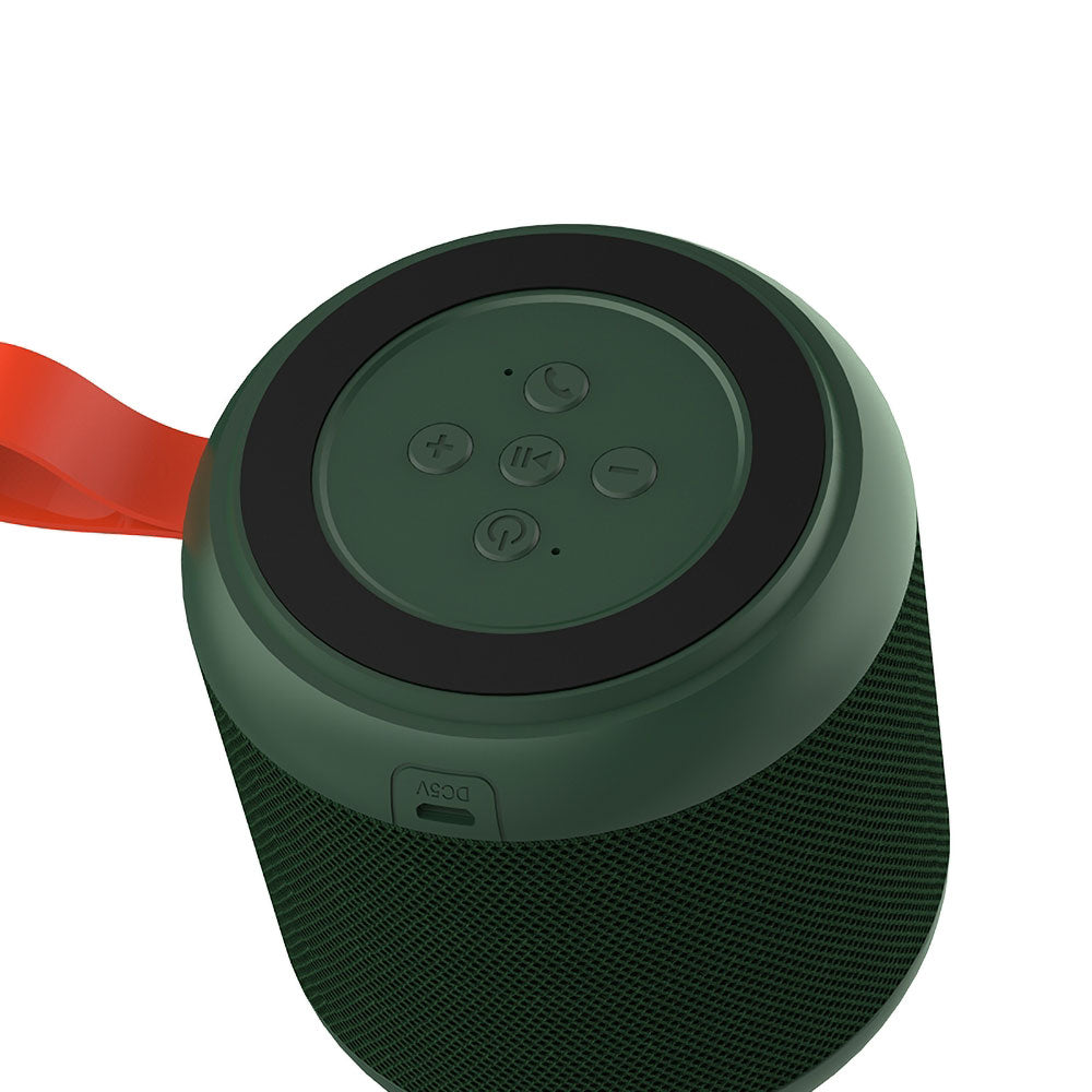 Recci RSK-W09 Mozart Serisi Hi-Fi Askılı Telefon Tutuculu Wireless Bluetooth 5.0 Speaker Hoparlör 1200mAh Koyu Yeşil