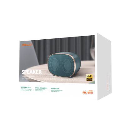 Recci RSK-W10 TF/AUX Hi-Fi Wireless Bluetooth 5.0 Speaker Hoparlör 3W 1200mAh Koyu Yeşil