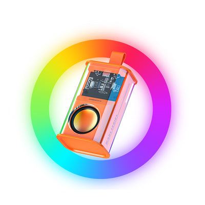 Recci RSK-W30 Mars Serisi Hi-Fi RGB Işıklı Wireless Bluetooth 5.3 Speaker Hoparlör 500mAh Turuncu