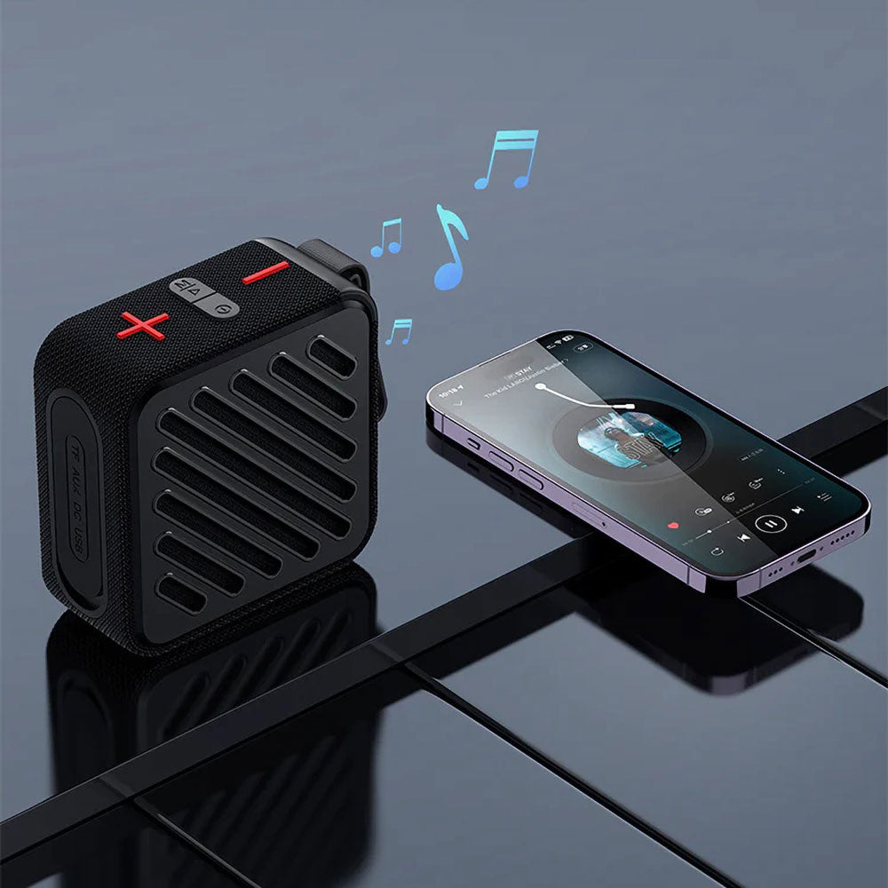 Recci RSK-W33 Mocca Serisi TF/AUX/USB Askılı Akıllı Wireless Bluetooth 5.3 Speaker Hoparlör Mavi