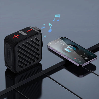 Recci RSK-W33 Mocca Serisi TF/AUX/USB Askılı Akıllı Wireless Bluetooth 5.3 Speaker Hoparlör Mavi