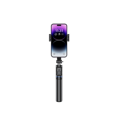 Recci RSS-W03 Bluetooth 5.0 Uzaktan Kumandalı Çok Fonksiyonlu Selfie Çubuğu Siyah