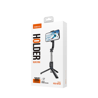 Recci RSS-W03 Bluetooth 5.0 Uzaktan Kumandalı Çok Fonksiyonlu Selfie Çubuğu