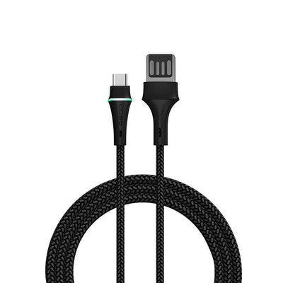 Recci RTC-N19C Genbu Serisi USB-A to Type-C 3A Hızlı Şarj Özellikli Şarj ve Data Kablosu 1M Siyah