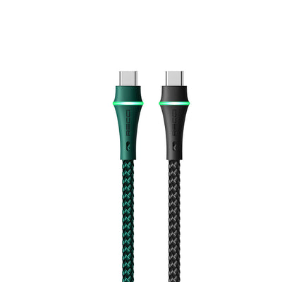 Recci RTC-N19C Genbu Serisi USB-A to Type-C 3A Hızlı Şarj Özellikli Şarj ve Data Kablosu 1M Siyah