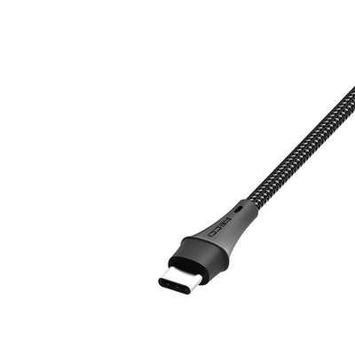 Recci RTC-N19C Genbu Serisi USB-A to Type-C 3A Hızlı Şarj Özellikli Şarj ve Data Kablosu 1M Siyah