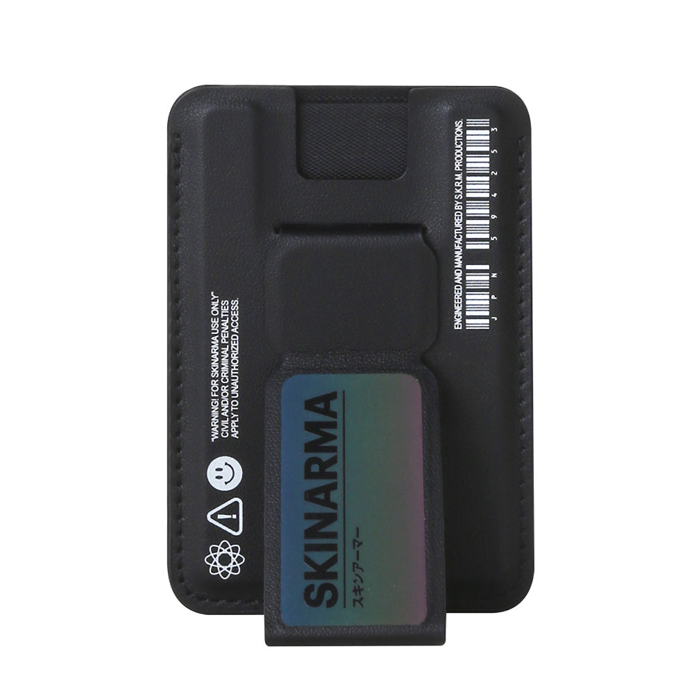 SkinArma Kado 2 Hazneli Magnetik Standlı Kartlık Lacivert-Turuncu