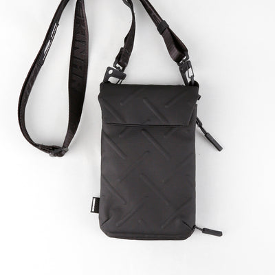 Skinarma Sling Pouch Juno Cross-Hatch Desenli Naylon Scout Boyun Askı Kayışlı Çapraz Vücut Çantası Turuncu