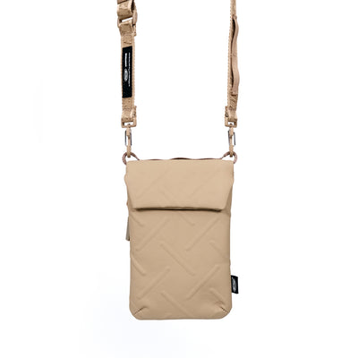 Skinarma Sling Pouch Juno Cross-Hatch Desenli Naylon Scout Boyun Askı Kayışlı Çapraz Vücut Çantası Turuncu