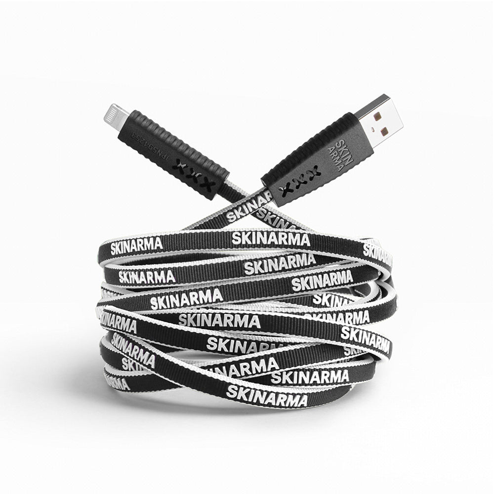 SkinArma USB-A to MFI Lightning Tenso Data ve Şarj Kablosu 3.0A 1.2 Metre Beyaz