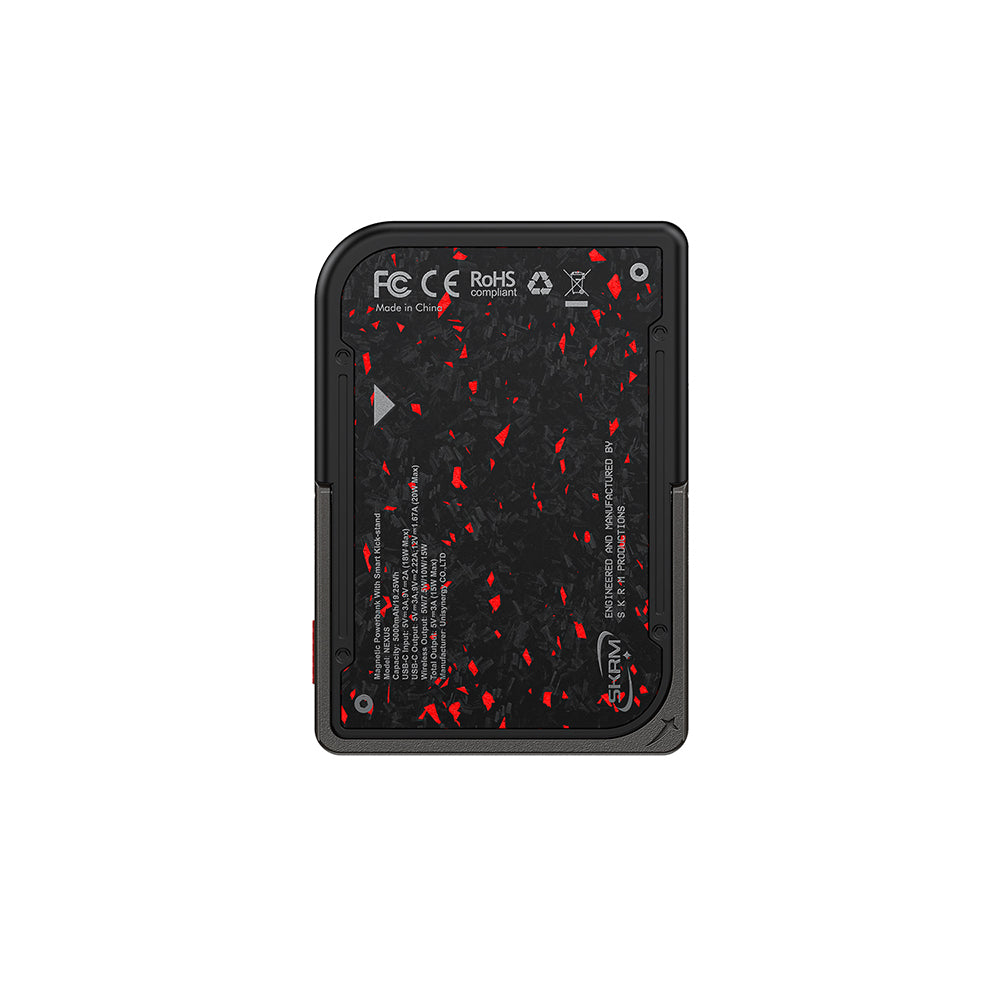 Skinarma Vektor Kablosuz ve PD Hızlı Şarj Özellikli Metal Standlı Taşınabilir Powerbank 15W 5000mAh