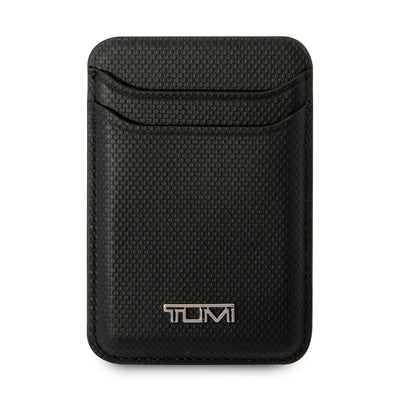 Tumi Orjinal Lisanslı 2 Hazneli Metal Logolu Deri Magnetik Kartlık Siyah