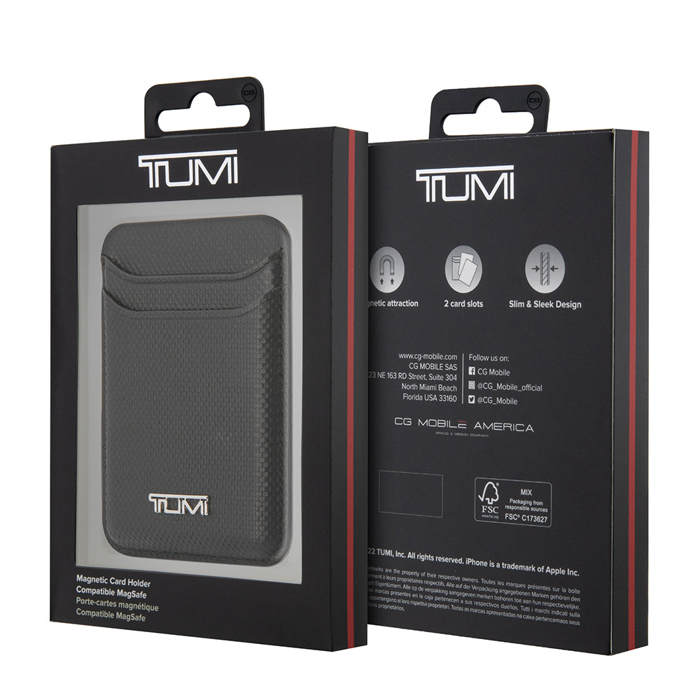 Tumi Orjinal Lisanslı 2 Hazneli Metal Logolu Deri Magnetik Kartlık
