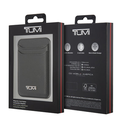 Tumi Orjinal Lisanslı 2 Hazneli Metal Logolu Deri Magnetik Kartlık Mavi