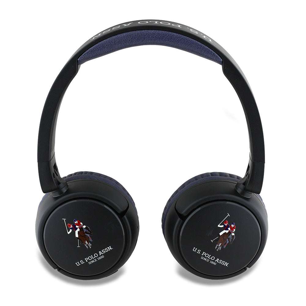 U.S Polo Assn. Orjinal Lisanslı Katlanabilir Ayarlanabilir Baskı Logolu Kulak Üstü Bluetooth Kulaklık v5.3 Beyaz