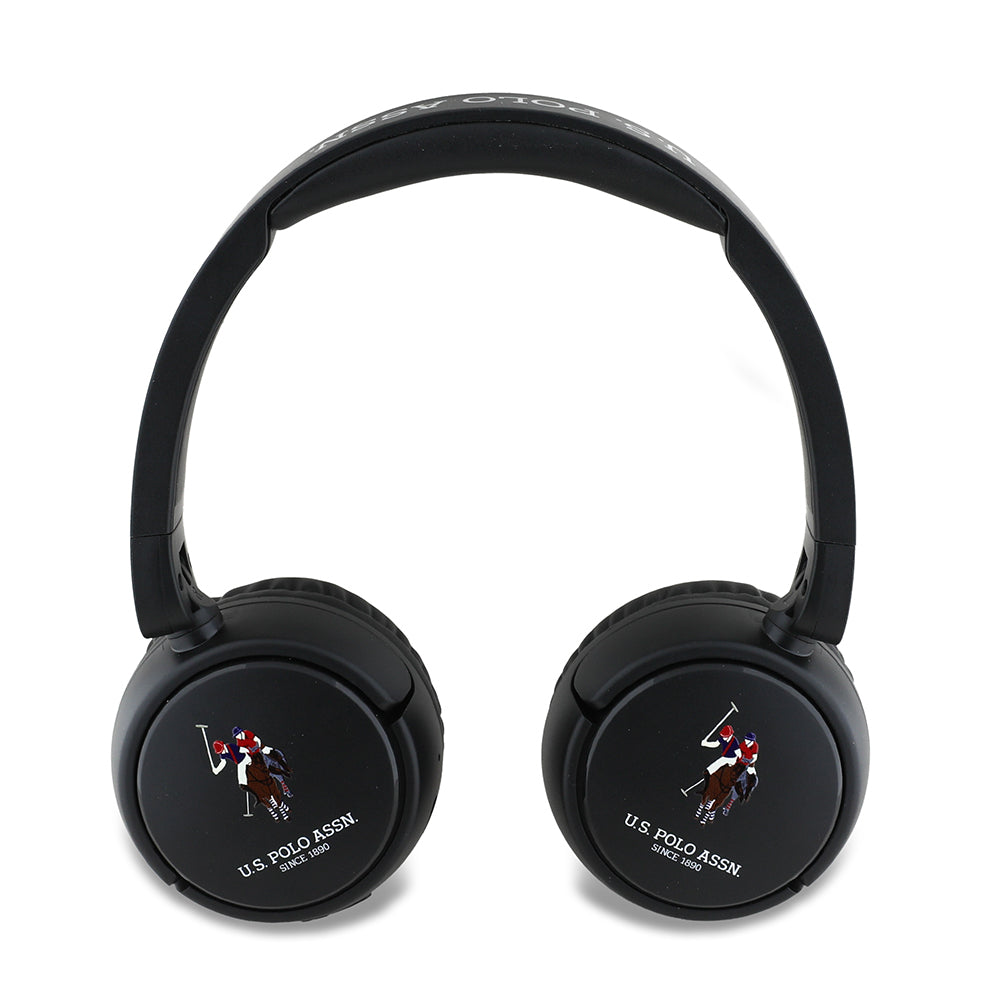 U.S Polo Assn. Orjinal Lisanslı Katlanabilir Ayarlanabilir Baskı Logolu Kulak Üstü Bluetooth Kulaklık v5.3 Beyaz