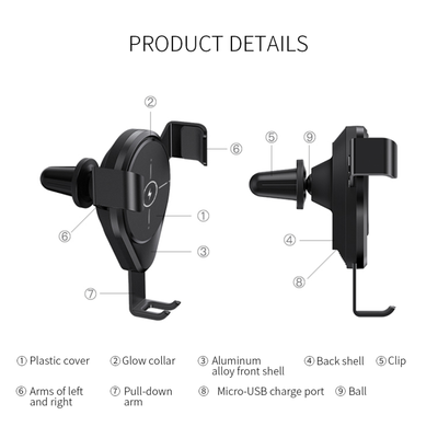 Voero X9 Wireless Araç Telefon Tutucu Siyah