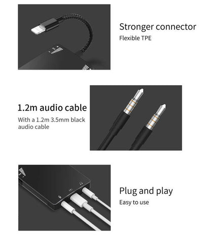 Wiwu 3 in 1 Live Broadcast Lightning Ses Adaptörü Siyah