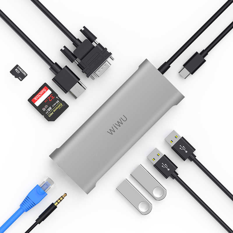 Wiwu Alpha 11 in 1 Type-C Hub Gümüş