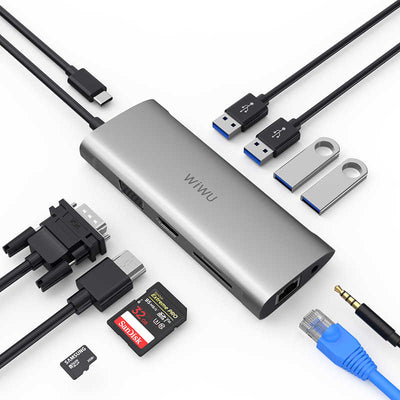 Wiwu Alpha 11 in 1 Type-C Hub Gümüş