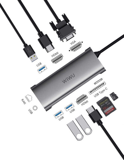 Wiwu Alpha 11312H 11 in 1 Type-C Hub Gri