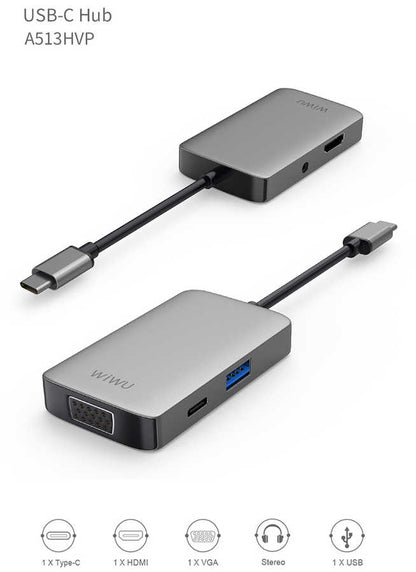 Wiwu Alpha 513HVP Type-C VGA Adaptörü