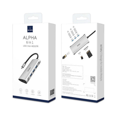 Wiwu Alpha 631STR Type-C Hub Gri