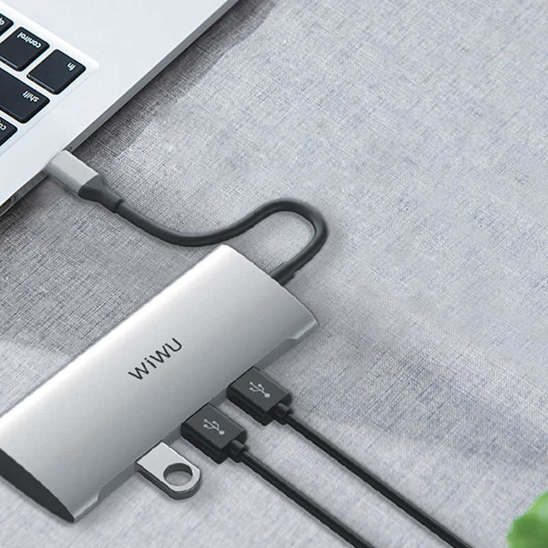 Wiwu Alpha 731HP Type-C Hub Gümüş