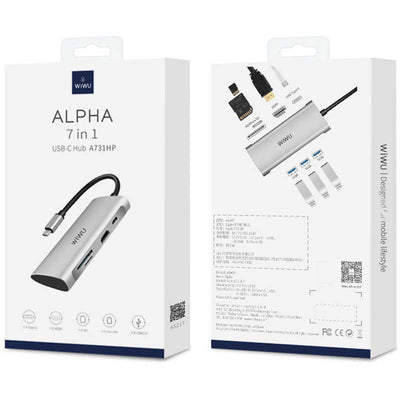 Wiwu Alpha 731HP Type-C Hub Gümüş