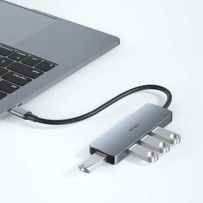 Wiwu Alpha A440 Pro 4 in 1 Type-C Hub 4'lü Usb Çoğaltıcı Gri
