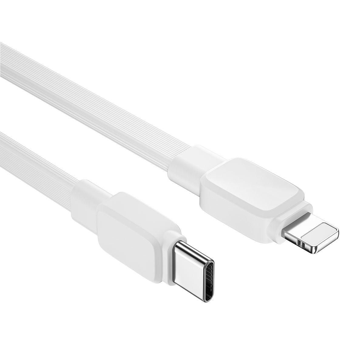 Wiwu Bravo Wİ-C004 Yassı Tasarım 20W Hızlı Şarj Özellikli Type-C to Lightning PD Kablo 1M Siyah