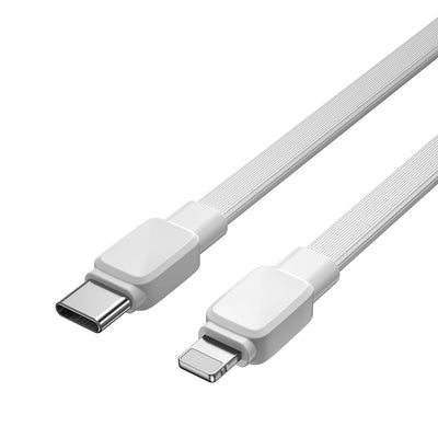 Wiwu Bravo Wİ-C004 Yassı Tasarım 20W Hızlı Şarj Özellikli Type-C to Lightning PD Kablo 1M Siyah
