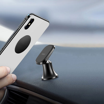 Wiwu CH005 360 Derece Dönebilen Magnetik Düz Zemin Versiyon Araç Telefon Tutucu Siyah
