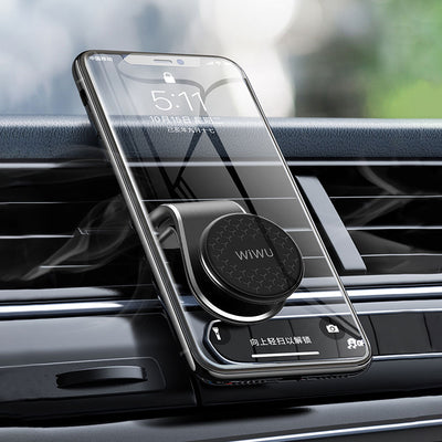 Wiwu CH006 360 Derece Dönebilen Havalandırma Tasarım Araç Telefon Tutucu Siyah