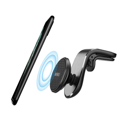 Wiwu CH006 360 Derece Dönebilen Havalandırma Tasarım Araç Telefon Tutucu Siyah