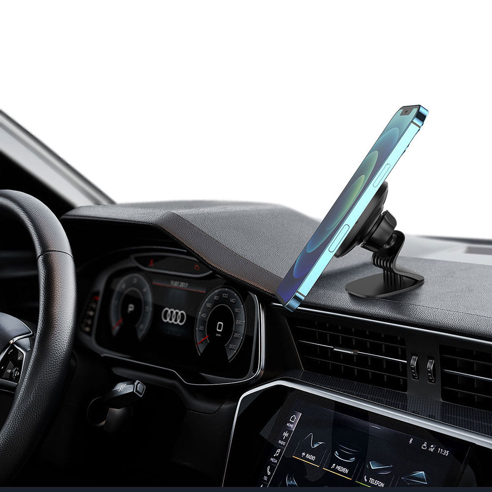 Wiwu CH007 360 Derece Dönebilen Magnetik Düz Zemin Versiyon Araç Telefon Tutucu Siyah